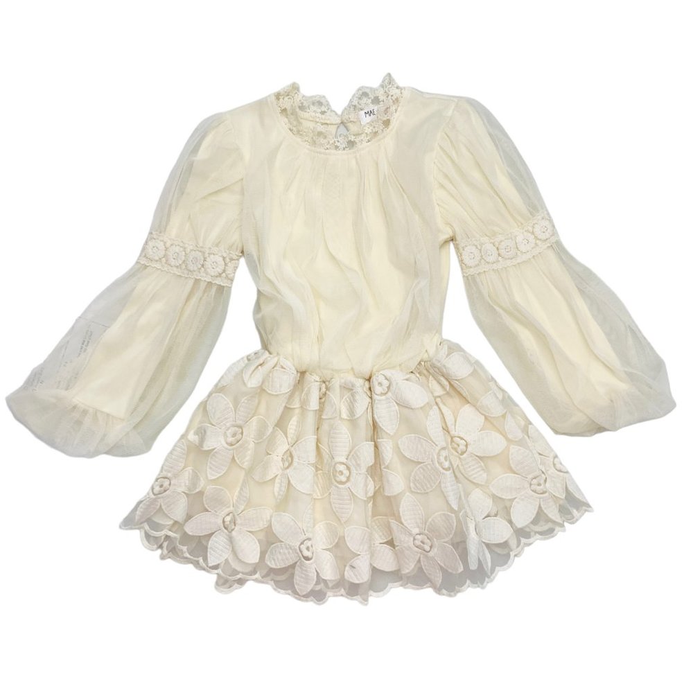 G09-Mae Li Rose, 6Y, l/s poly lace dress